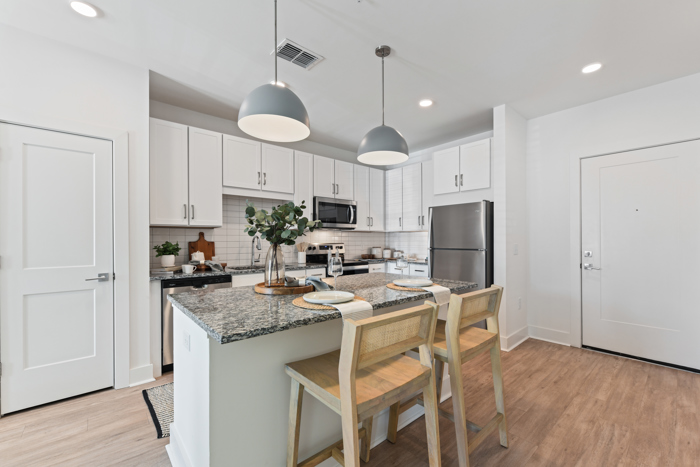 kitchen island and lighting